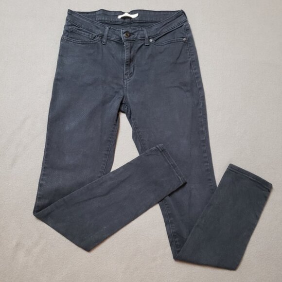 Levis Premium 711 Skinnyblackwomens Jeans Size 29 - Picture 5 of 10